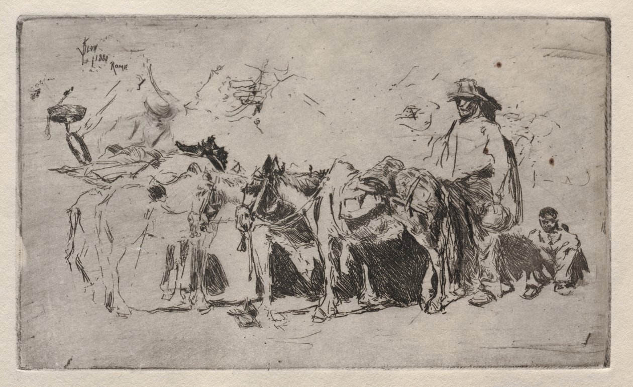 Hommes et ânes, Rome - Robert Frederick Blum