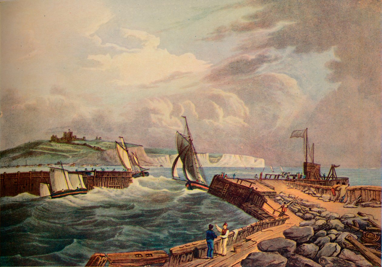 Cutter entrant dans le port de Douvres, 1819 - Robert Havell