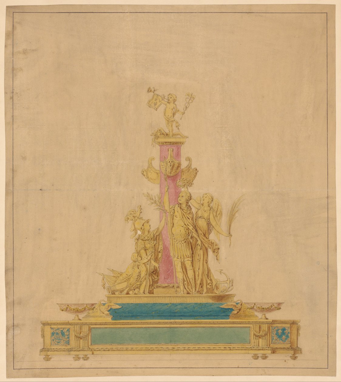 Dessin pour un encrier - Robert Joseph Auguste