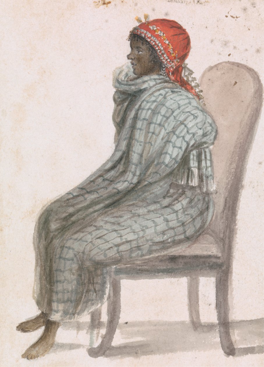Femme africaine assise sur une chaise - Robert Mabon