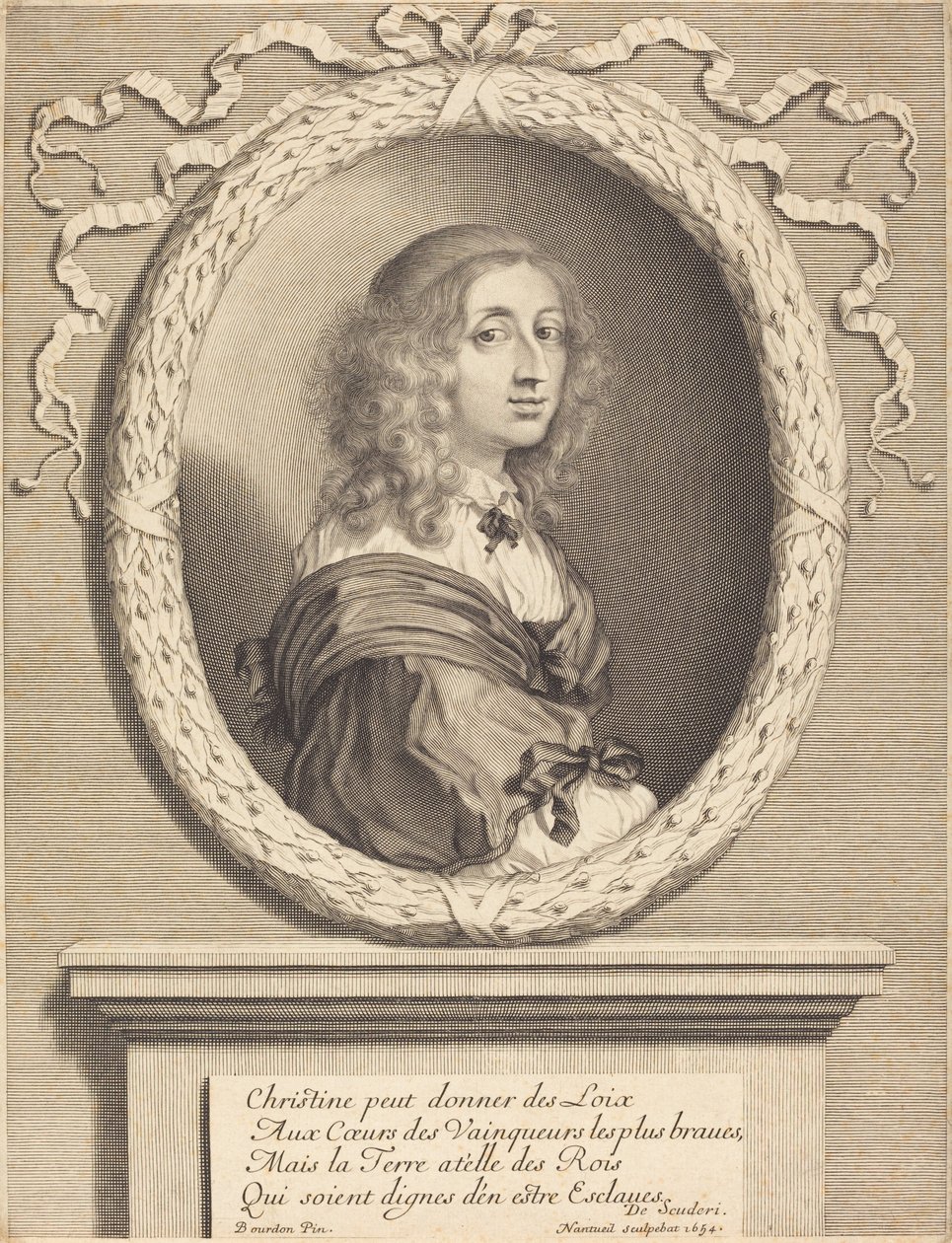 Christina, reine de Suède - Robert Nanteuil after Sébastien Bourdon