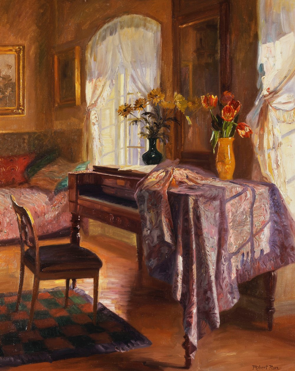 Un intérieur avec un piano - Robert Panitzsch