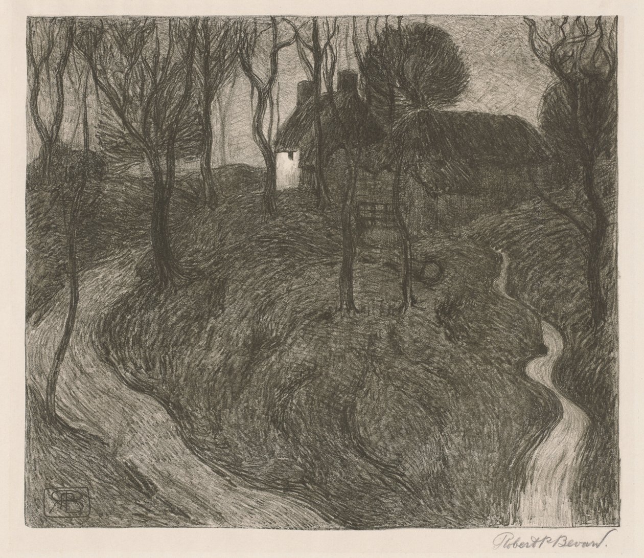 Une ferme isolée [Hawkridge] - Robert Polhill Bevan
