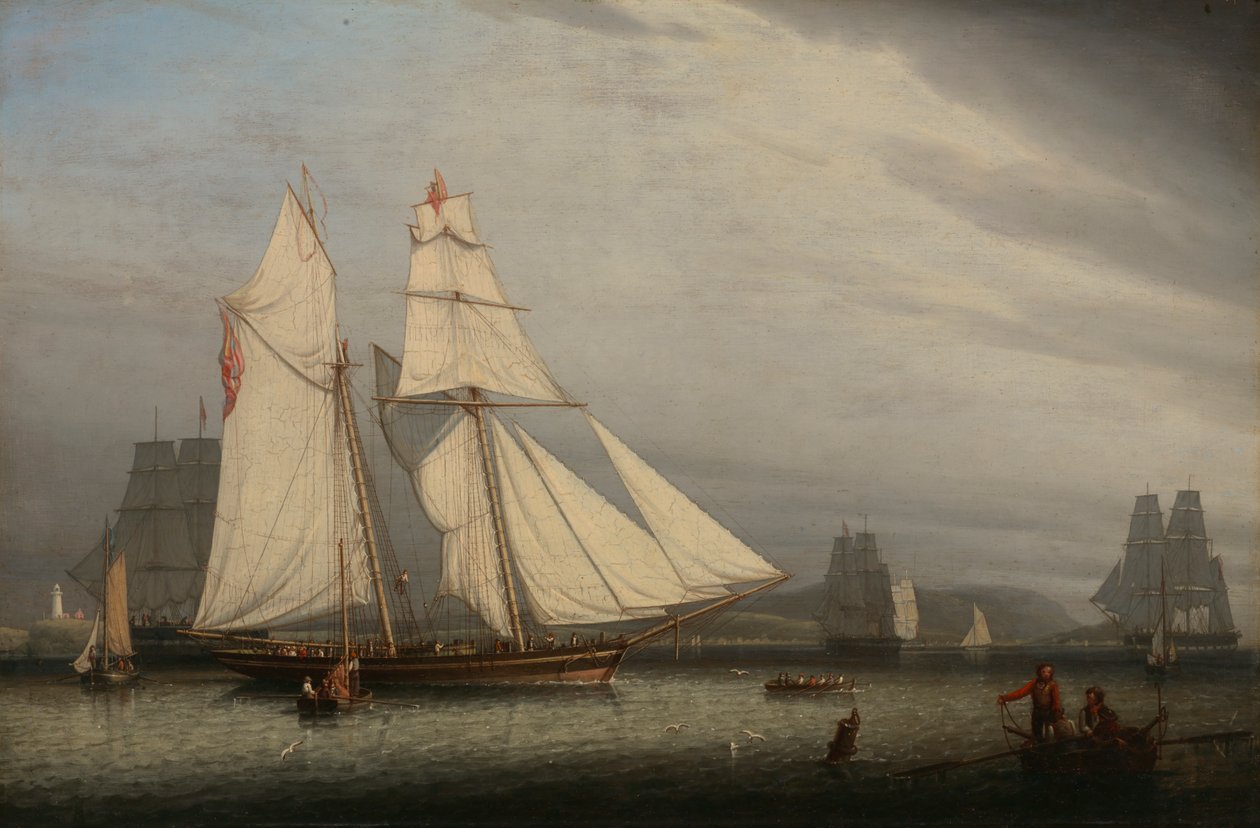 Scène de port, 1842 - Robert Salmon