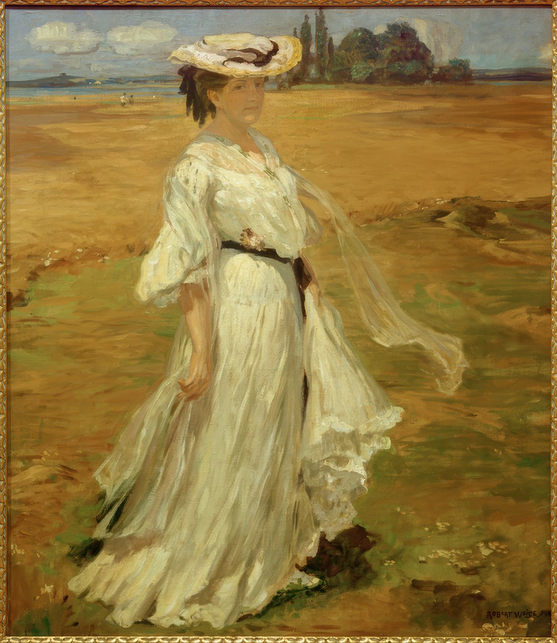 Femme dans le paysage du lac de Constance - Robert Weise