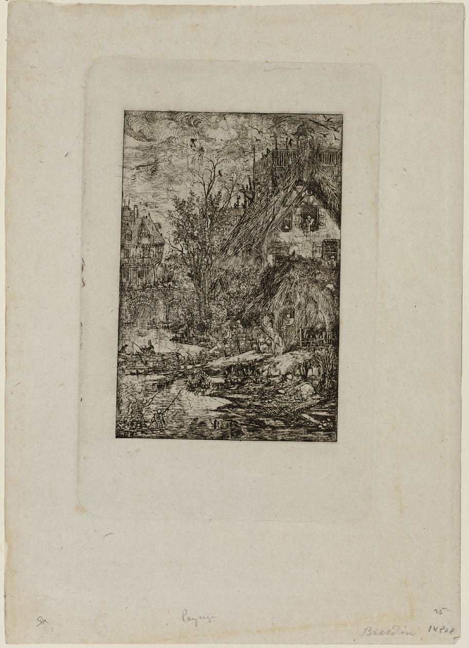 Entrée dans un village, de Revue Fantaisiste - Rodolphe Bresdin
