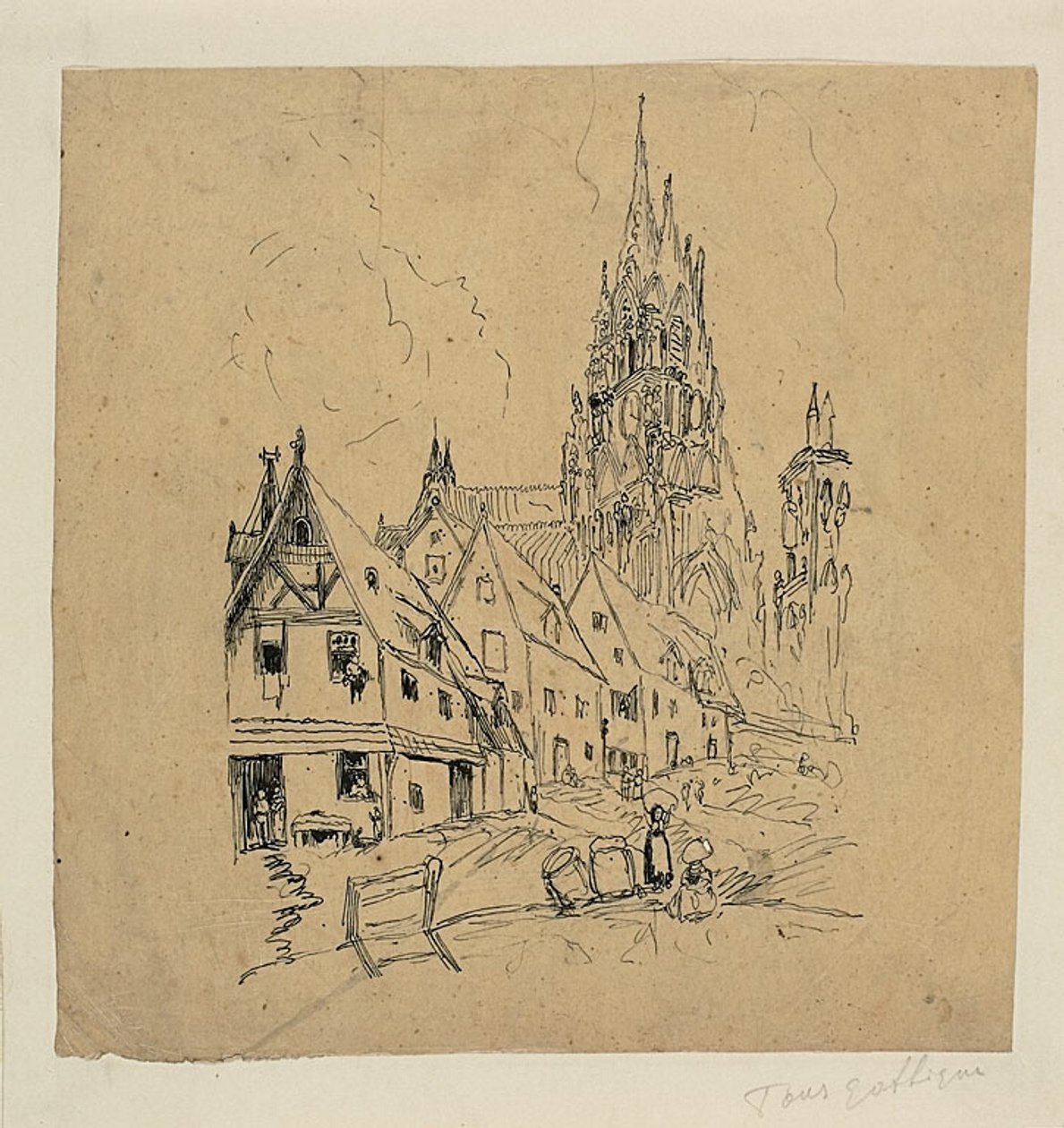Cathédrale gothique - Rodolphe Bresdin
