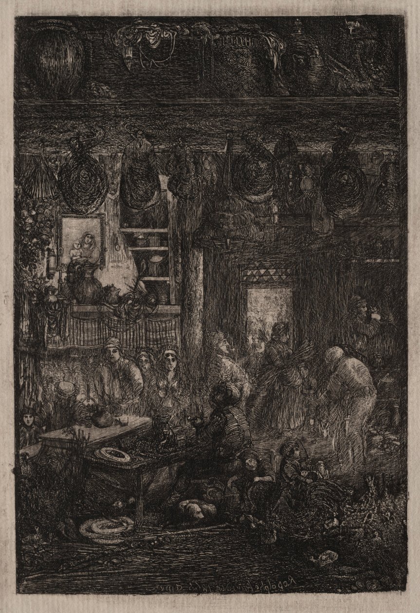 Intérieur moldave, 1865 - Rodolphe Bresdin