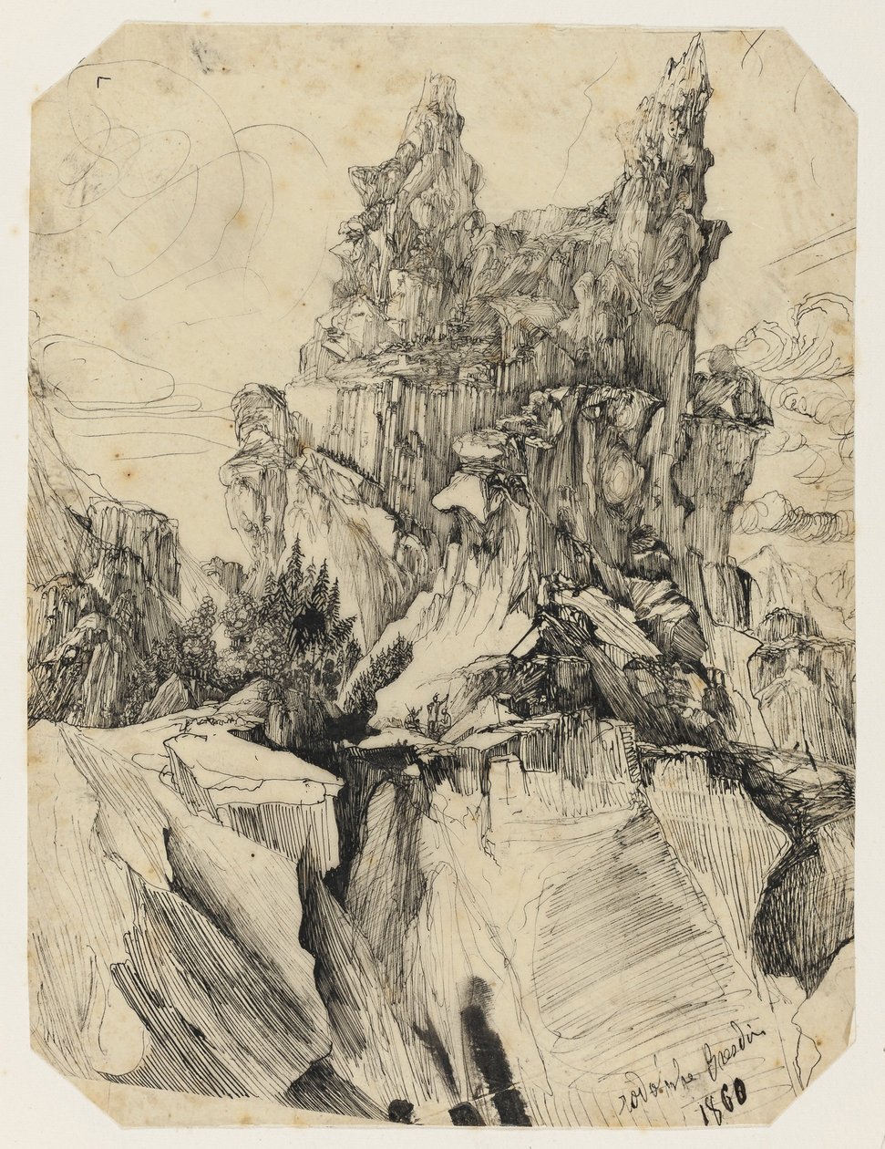 La Crevasse, 1860 - Rodolphe Bresdin
