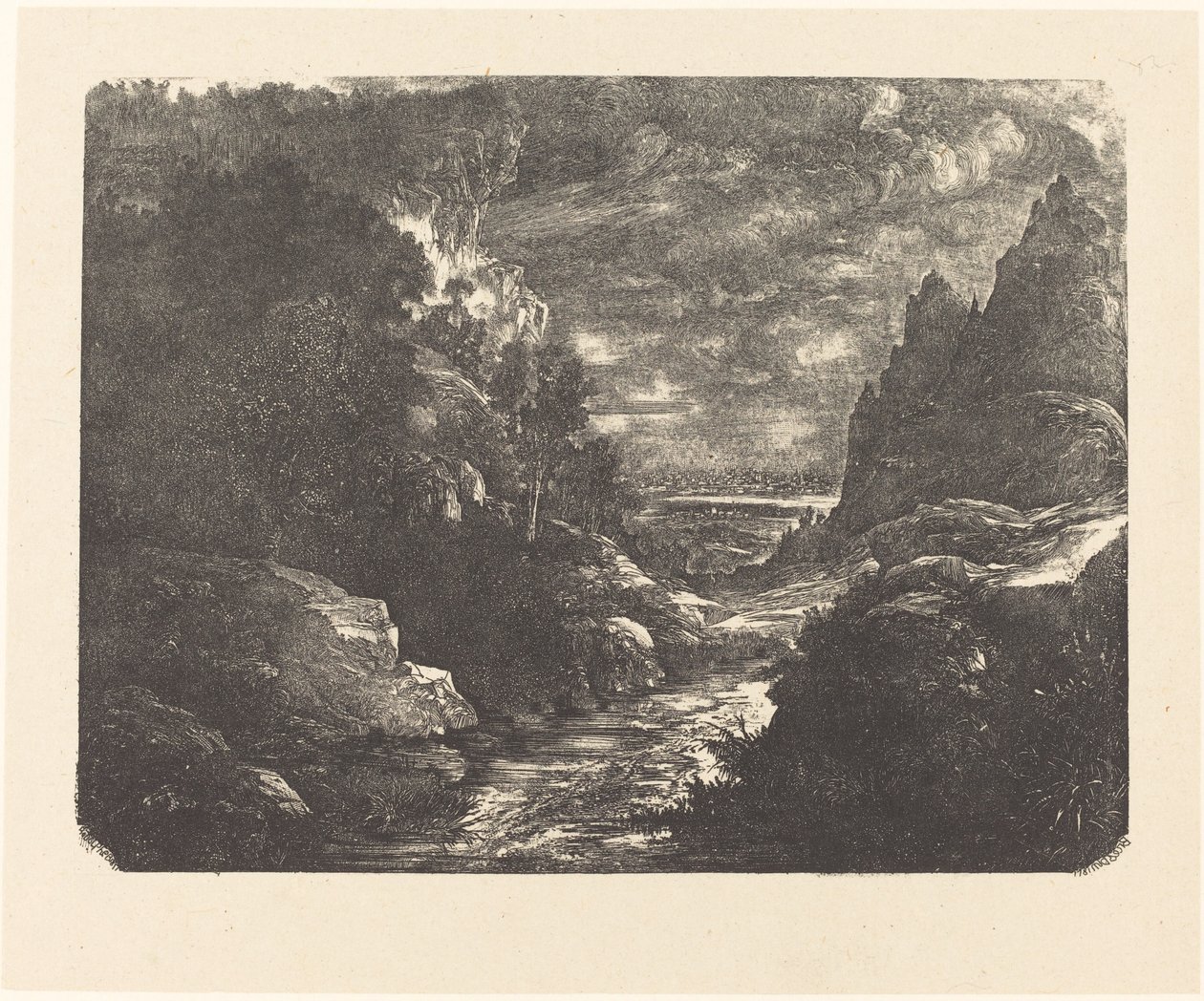 Le Ruisseau dans la Gorge - Rodolphe Bresdin