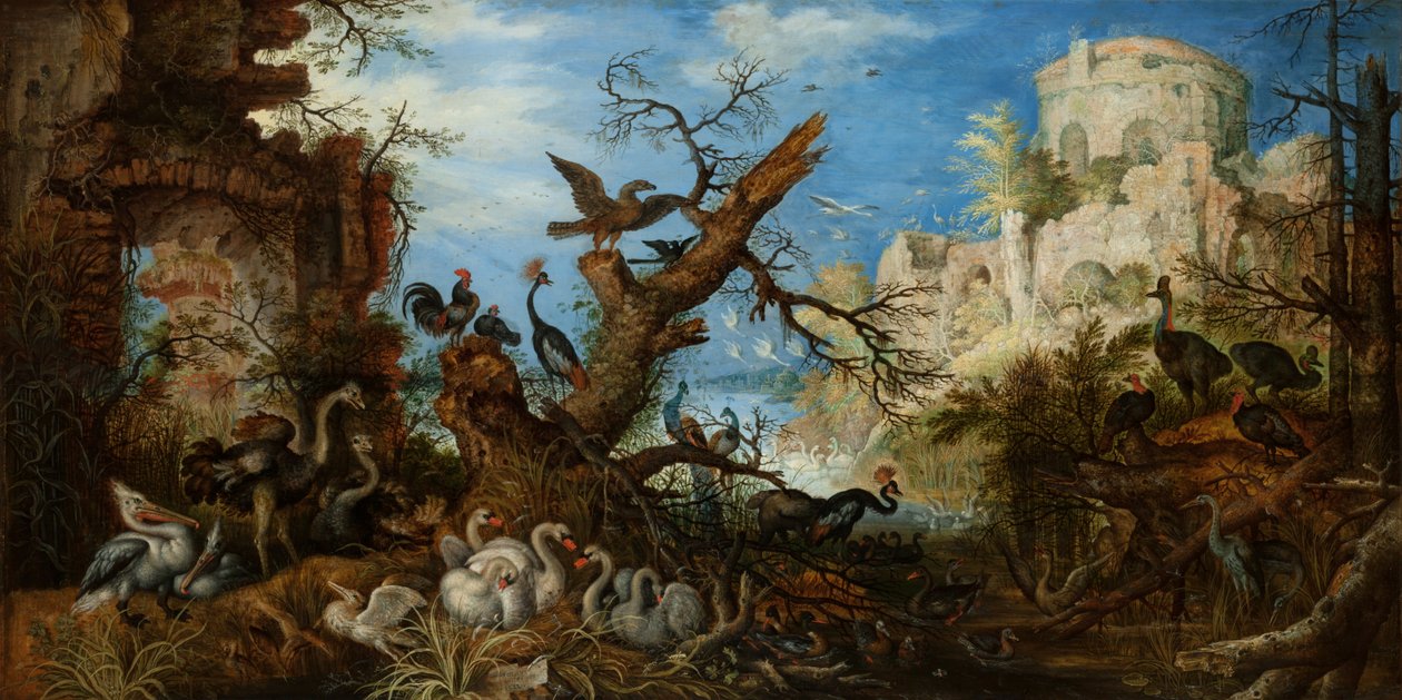 Paysage avec des oiseaux - Roelandt Jacobsz. Savery