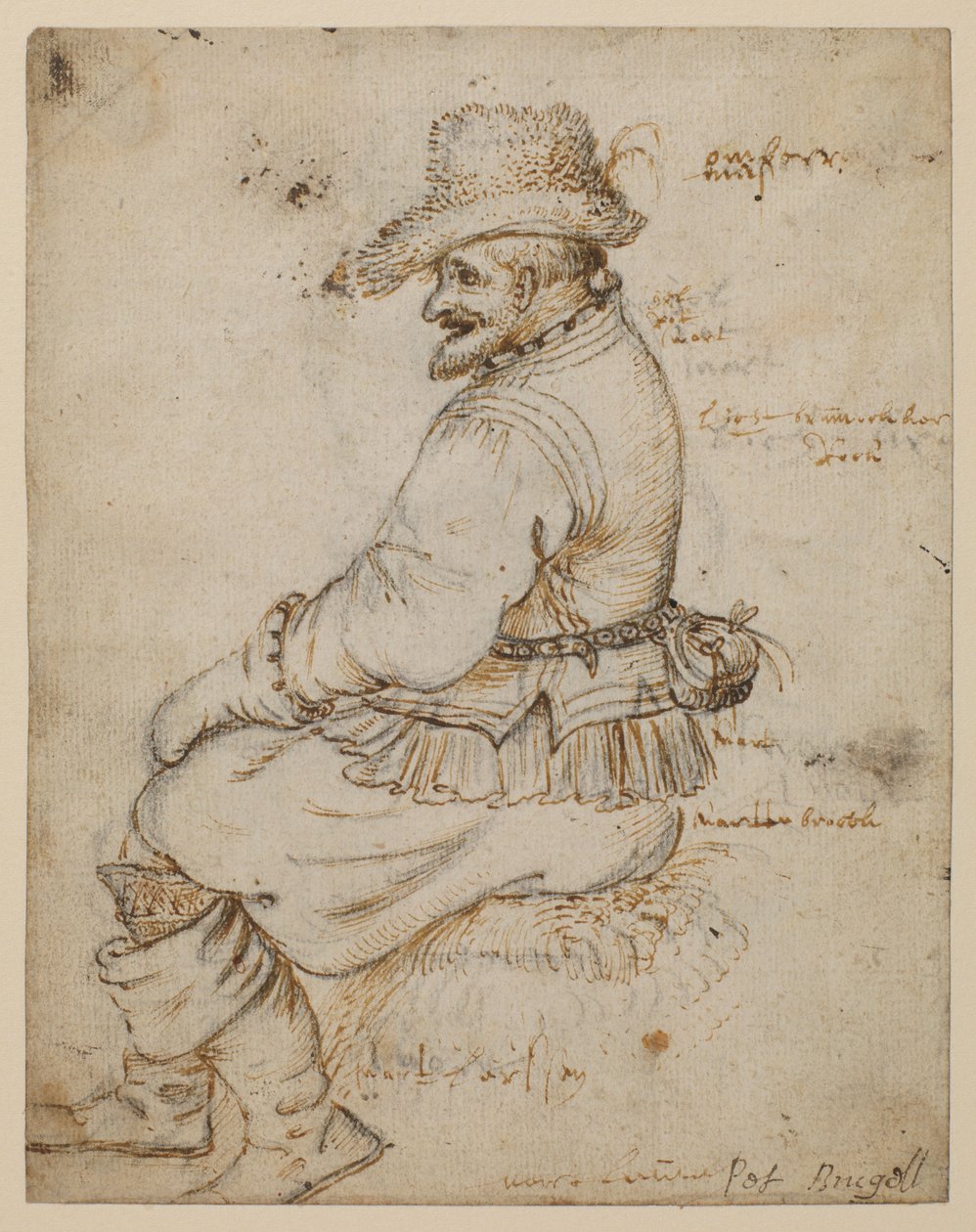 Bourgeois assis (recto) - Roelandt Jacobsz. Savery