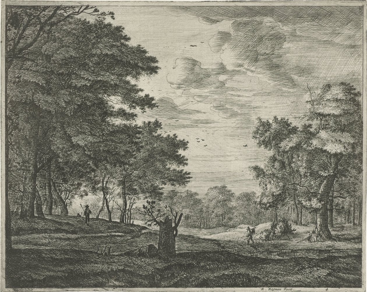 Promeneur dans la forêt de La Haye - Roelant Roghman