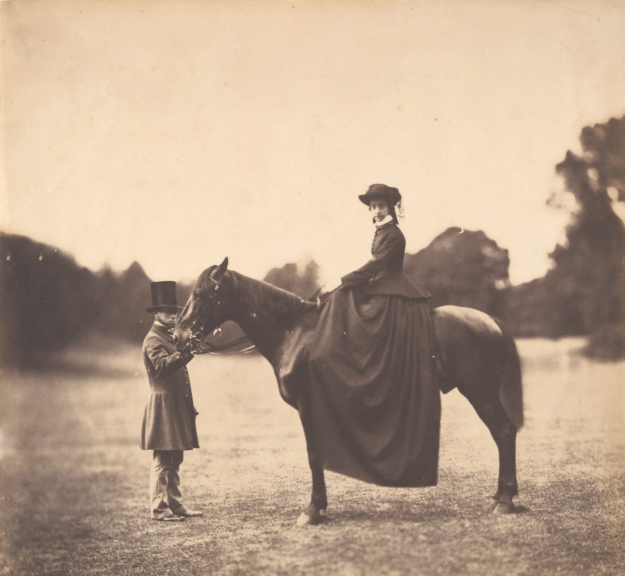 Dame à cheval, années 1850 - Roger Fenton