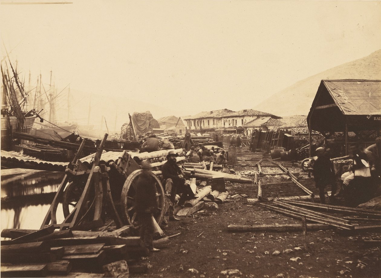 Magasin de chemin de fer du débarcadère, Balaklava - Roger Fenton