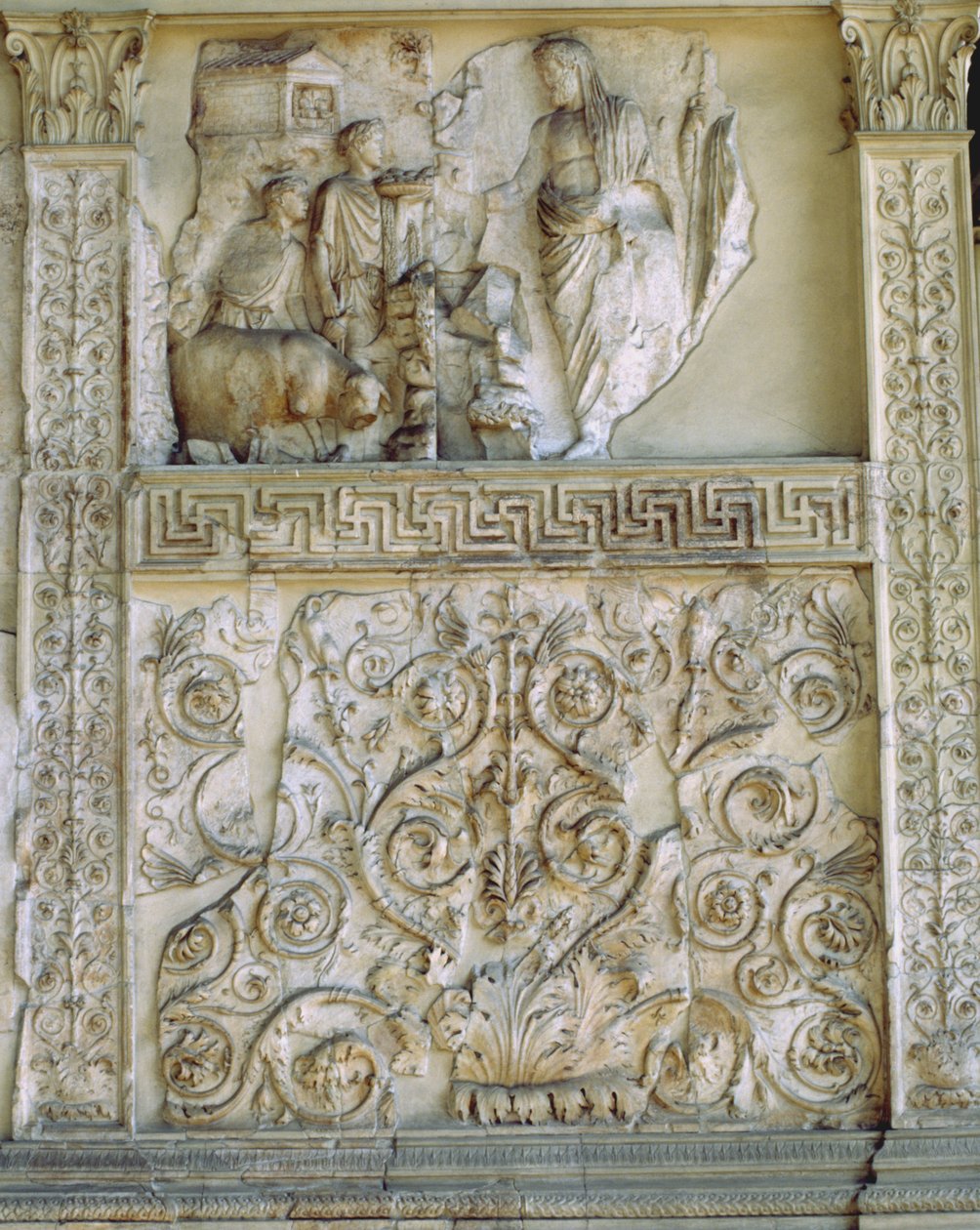 Énée sacrifiant aux Pénates, mur ouest de l