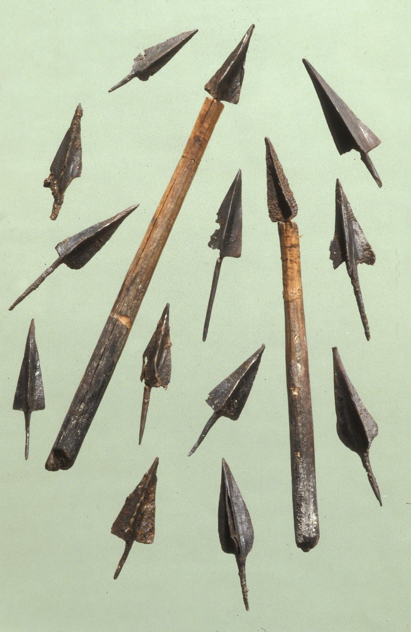 Pointes de flèches trouvées sur Tel Masada - Roman