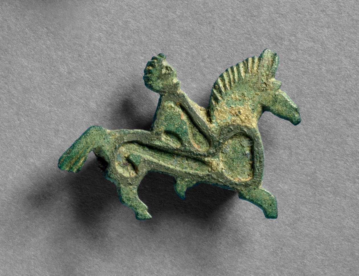 Broche en forme de cheval et cavaliers (détail) - Roman