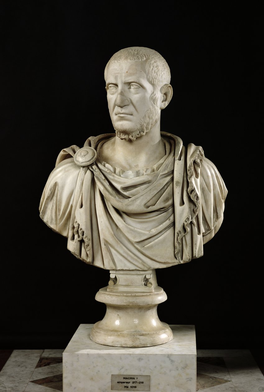 Buste de Marcus Claudius Tacitus (c.200-276) ou Marcus Opelius Macrinus (164-218) (marbre) - Roman