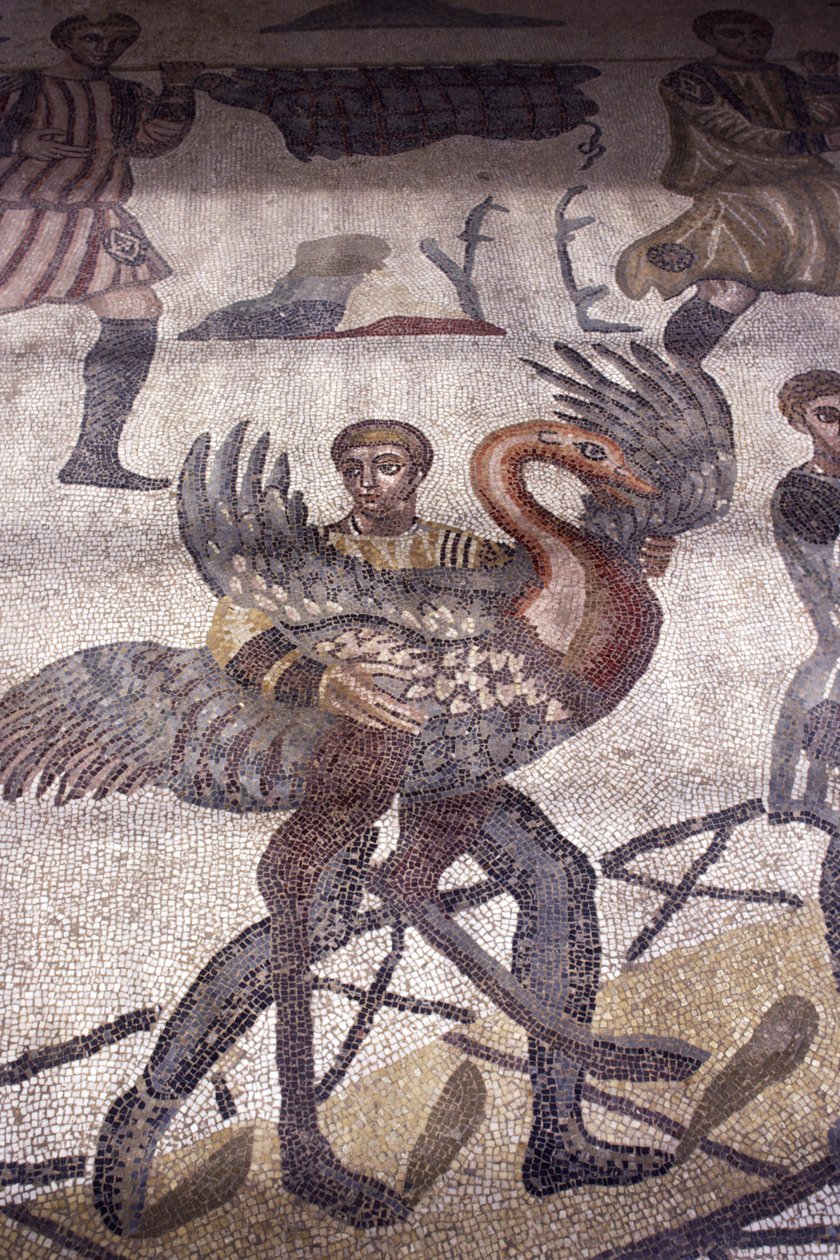 Homme portant un cygne (détail) - Roman