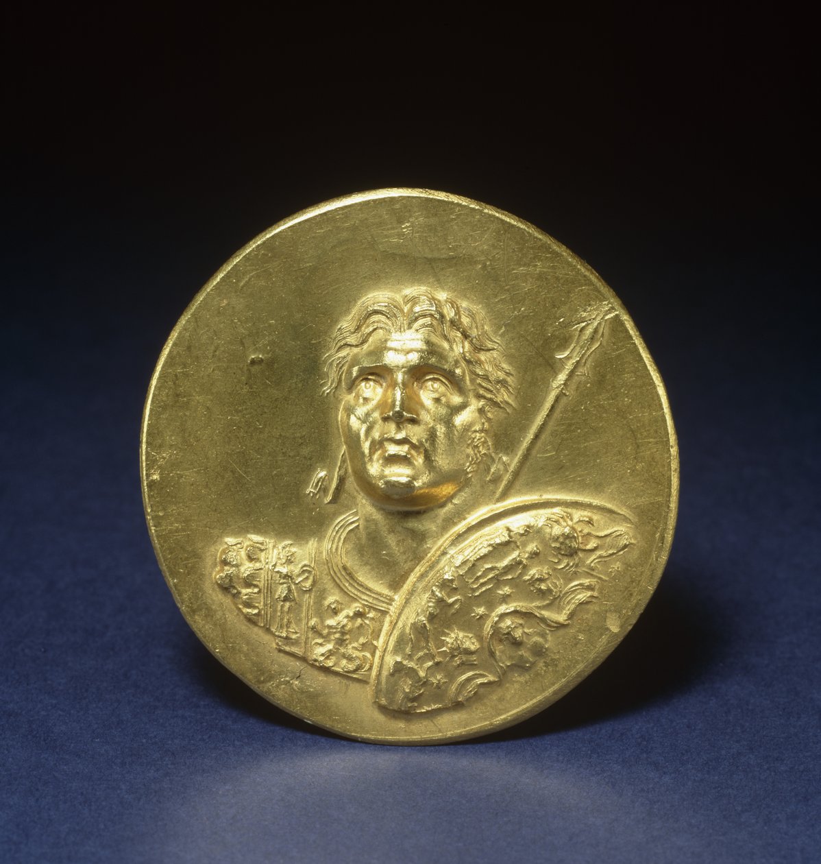 Médaillon avec Alexandre le Grand, c.215-243 (or) - Roman