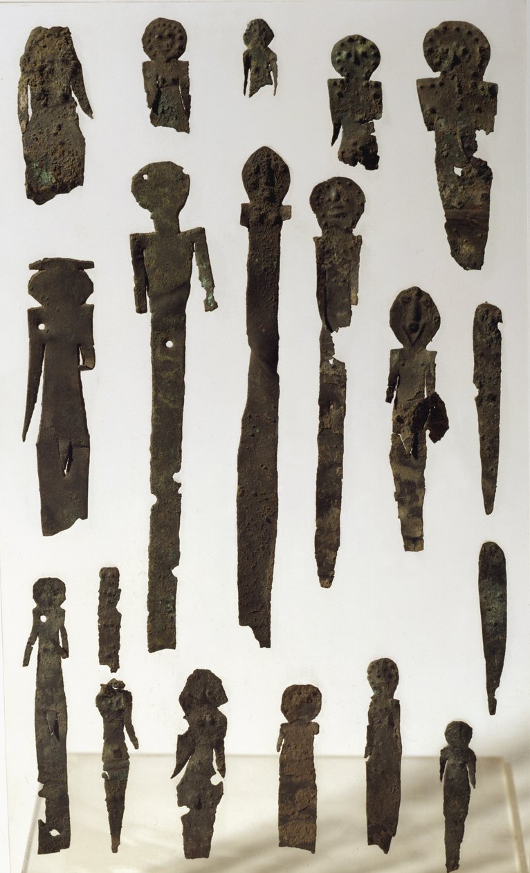 Panneau de figurines, de Lamina (bronze) - Roman
