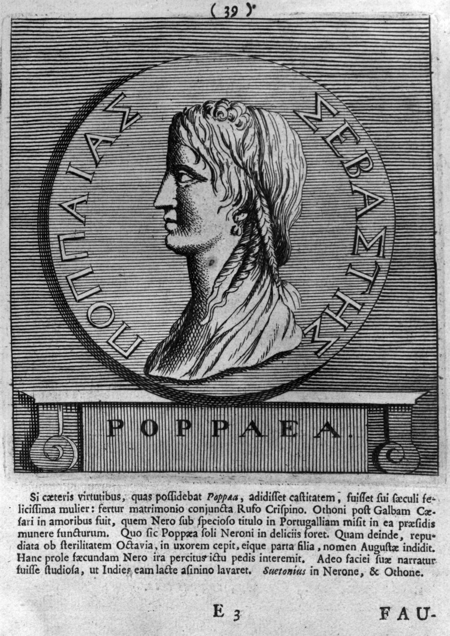 Poppaea Sabina, gravure d