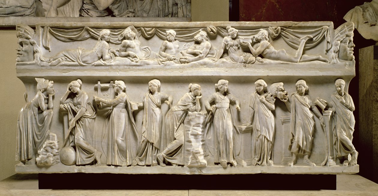 Sarcophage des Muses, romain (marbre) - Roman