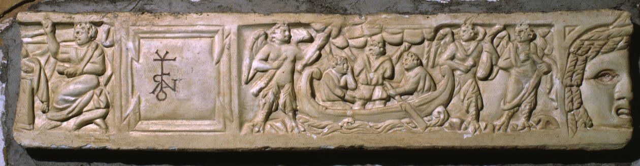 Ulysse et les sirènes, couvercle fragmentaire d