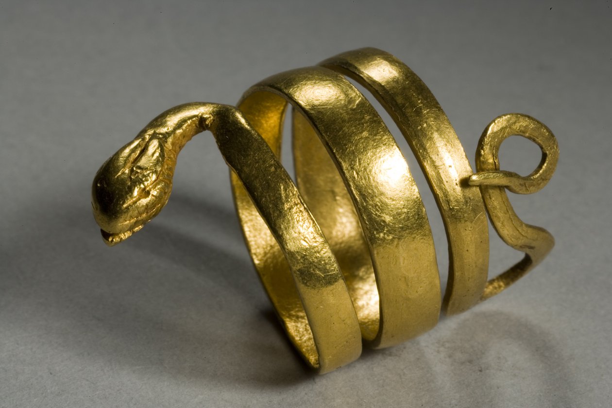 Bague serpent, c.1er siècle av. J.-C. (or) - Roman Period Egyptian