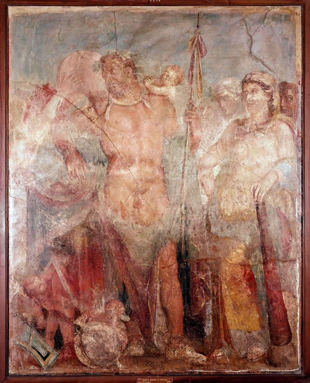 Hercule esclave de la reine Omphale (fresque, 54-79 après J.-C.) - Roman