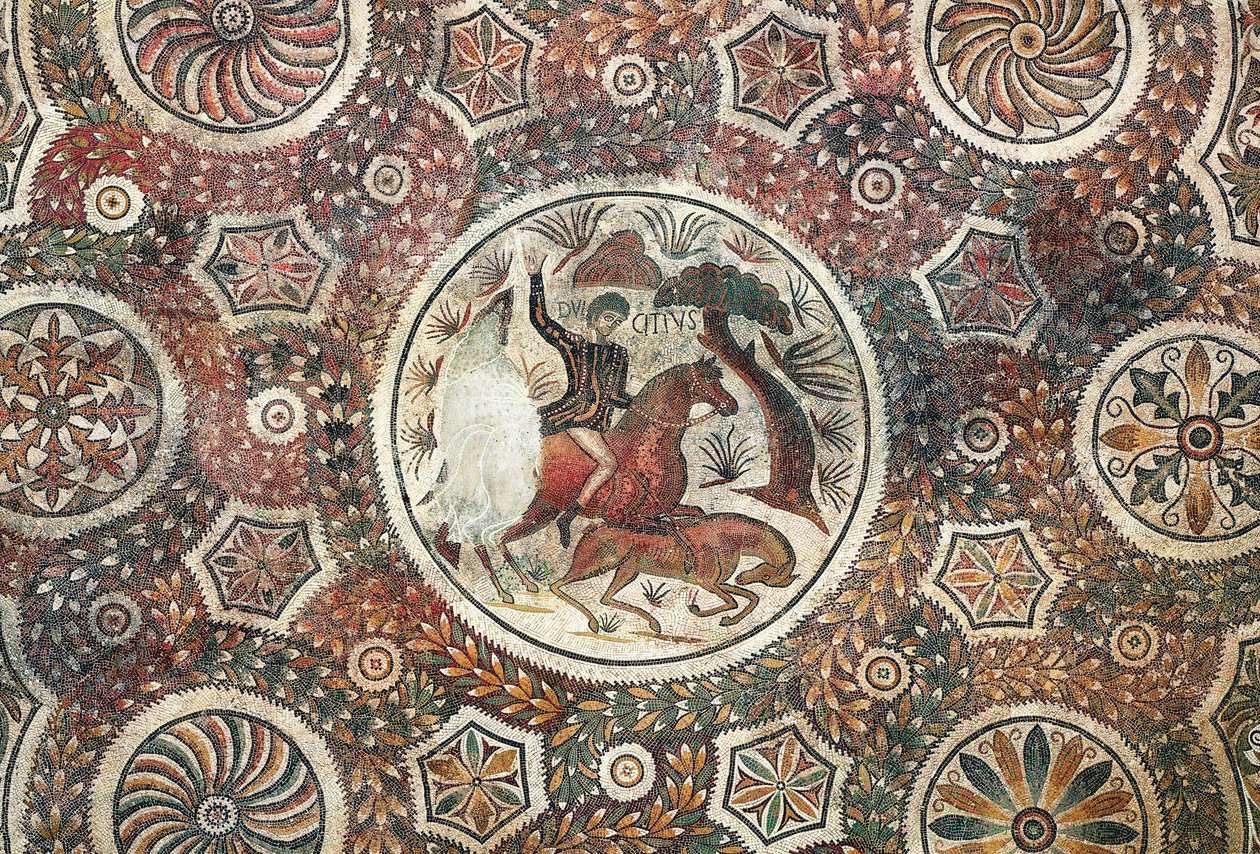 Mosaïque avec scène de chasse, IVe siècle après J.-C. - Roman