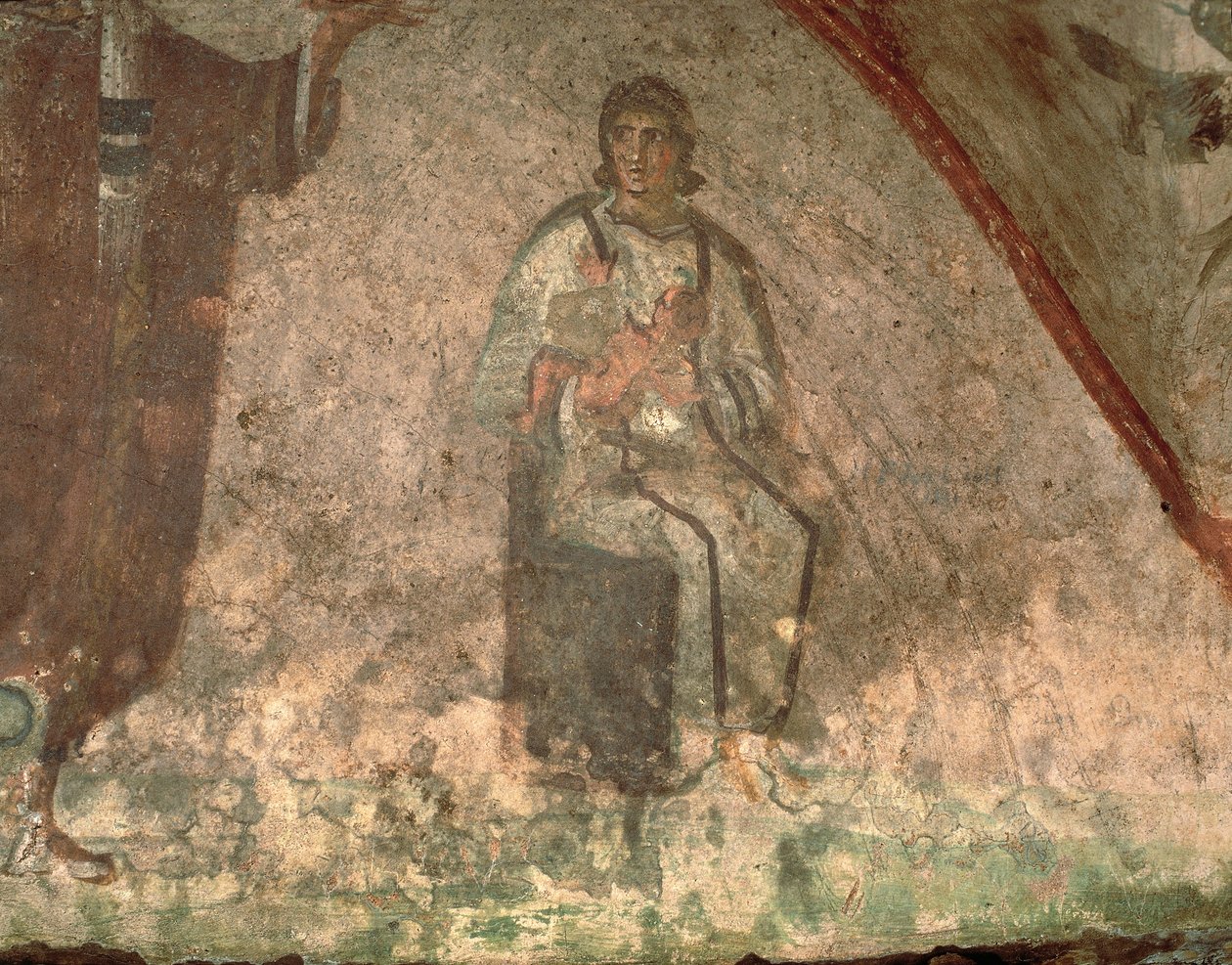 Mère et enfant, Cubiculum de la Velatio (fresque) - Roman