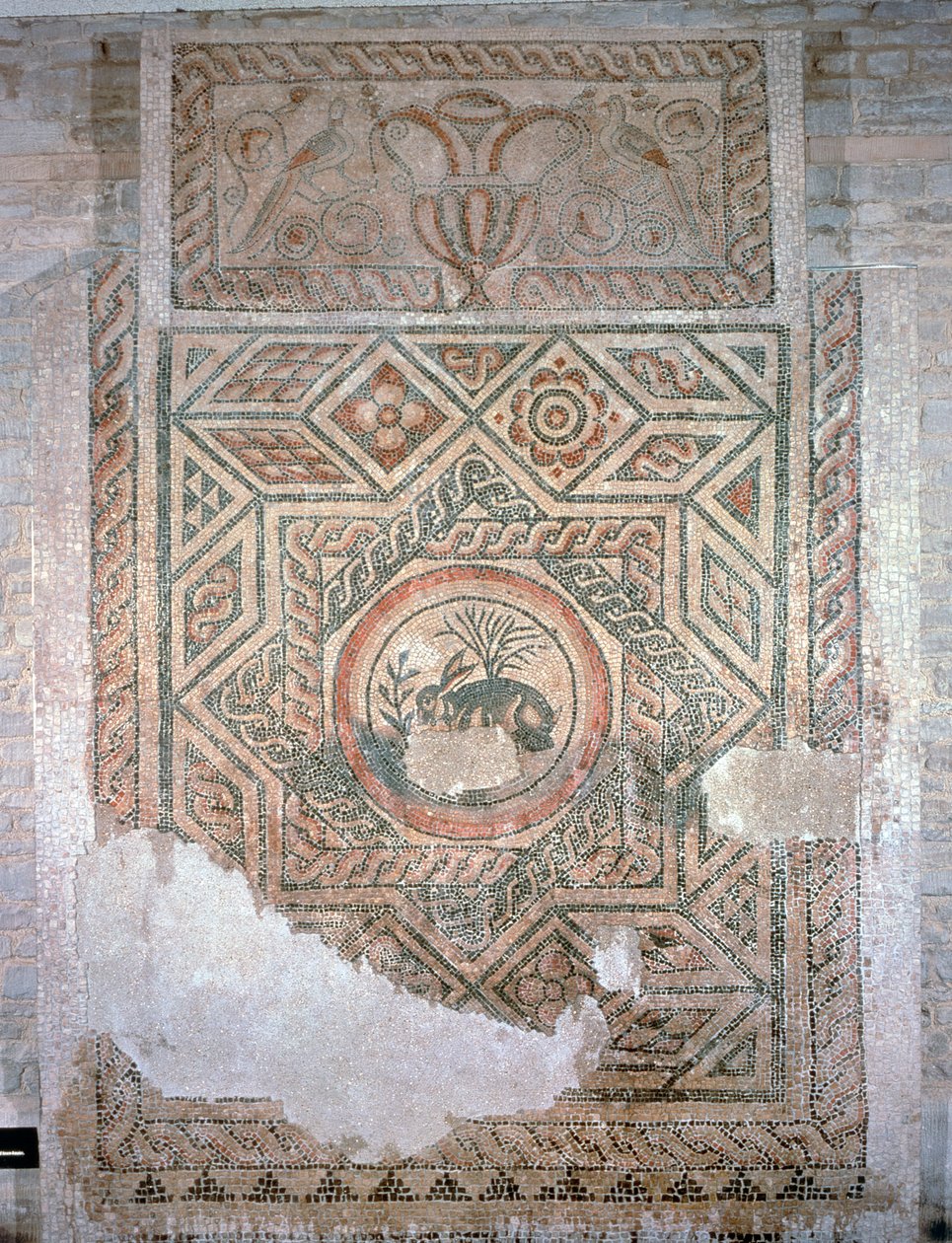 La mosaïque du lièvre, 350 après J.-C. - Roman