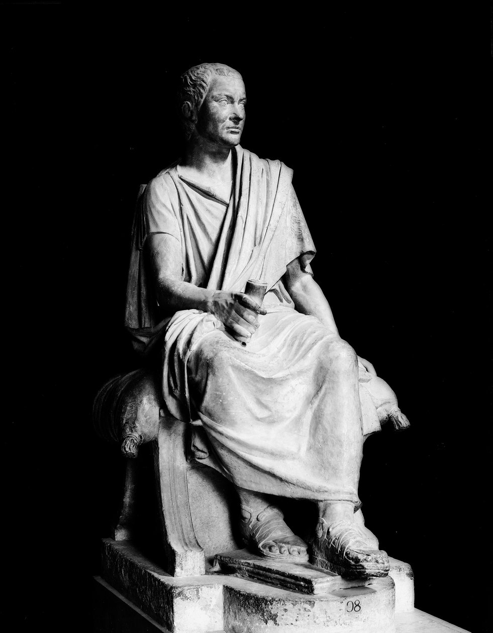 Statue de Marcus Claudius Marcellus (c.268-208 av. J.-C.) (marbre) - Roman Roman