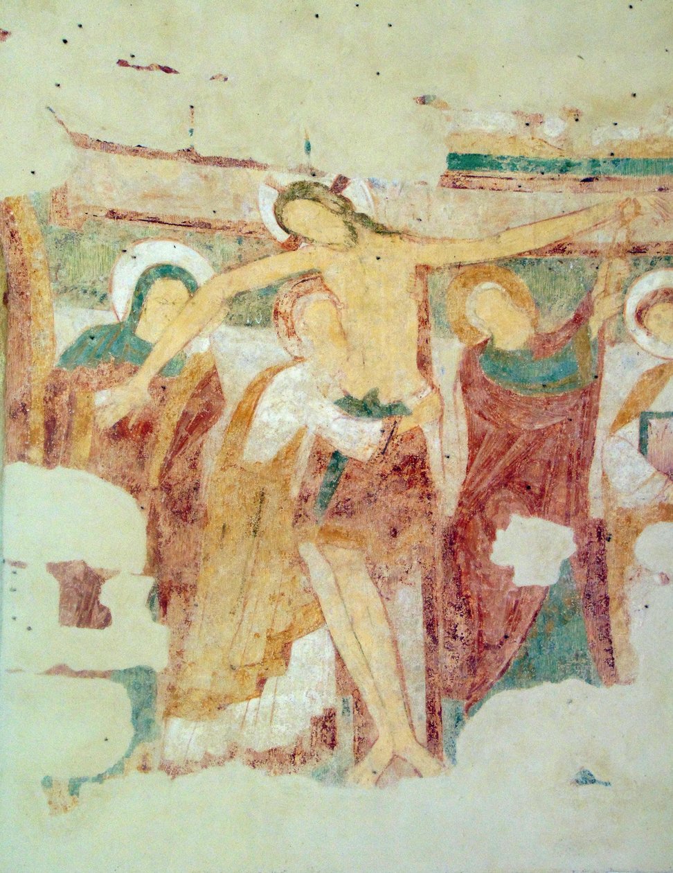 Fresque, chapelle Saint-Jean du Liget, Touraine - Romanesque