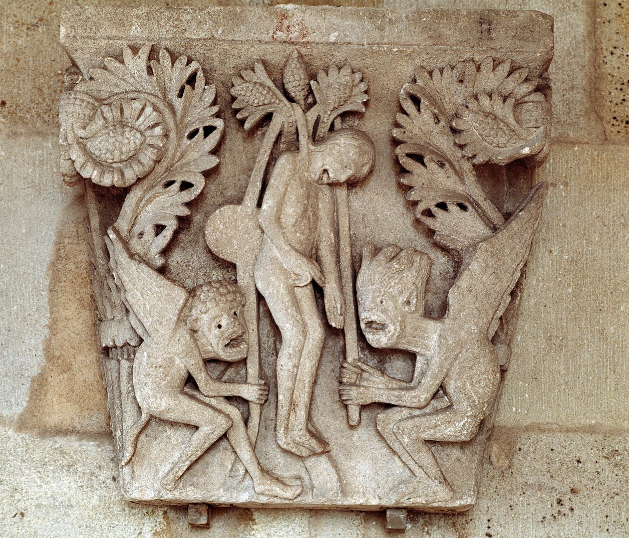 La pendaison de Judas (chapiteau sculpté) - Romanesque