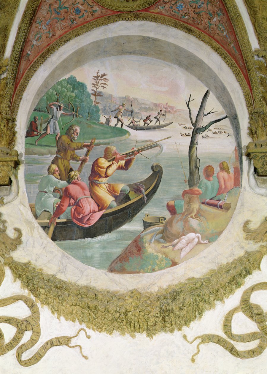 Chambre des Vents, chasse aux oiseaux - Romano Giulio