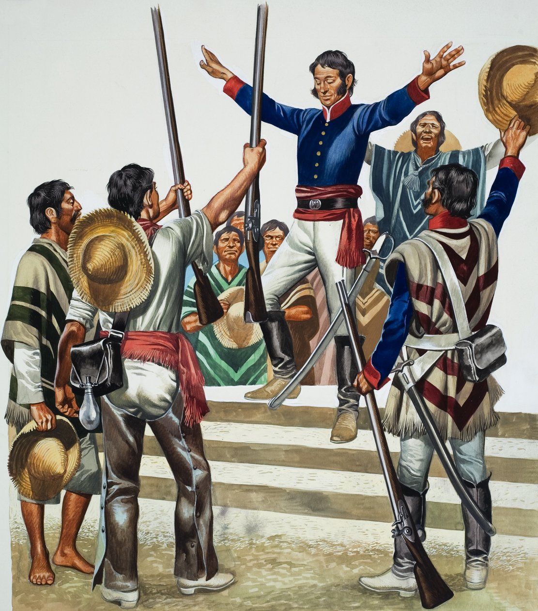 Agustin de Iturbide (1783-1824) (gouache sur papier) - Ron Embleton