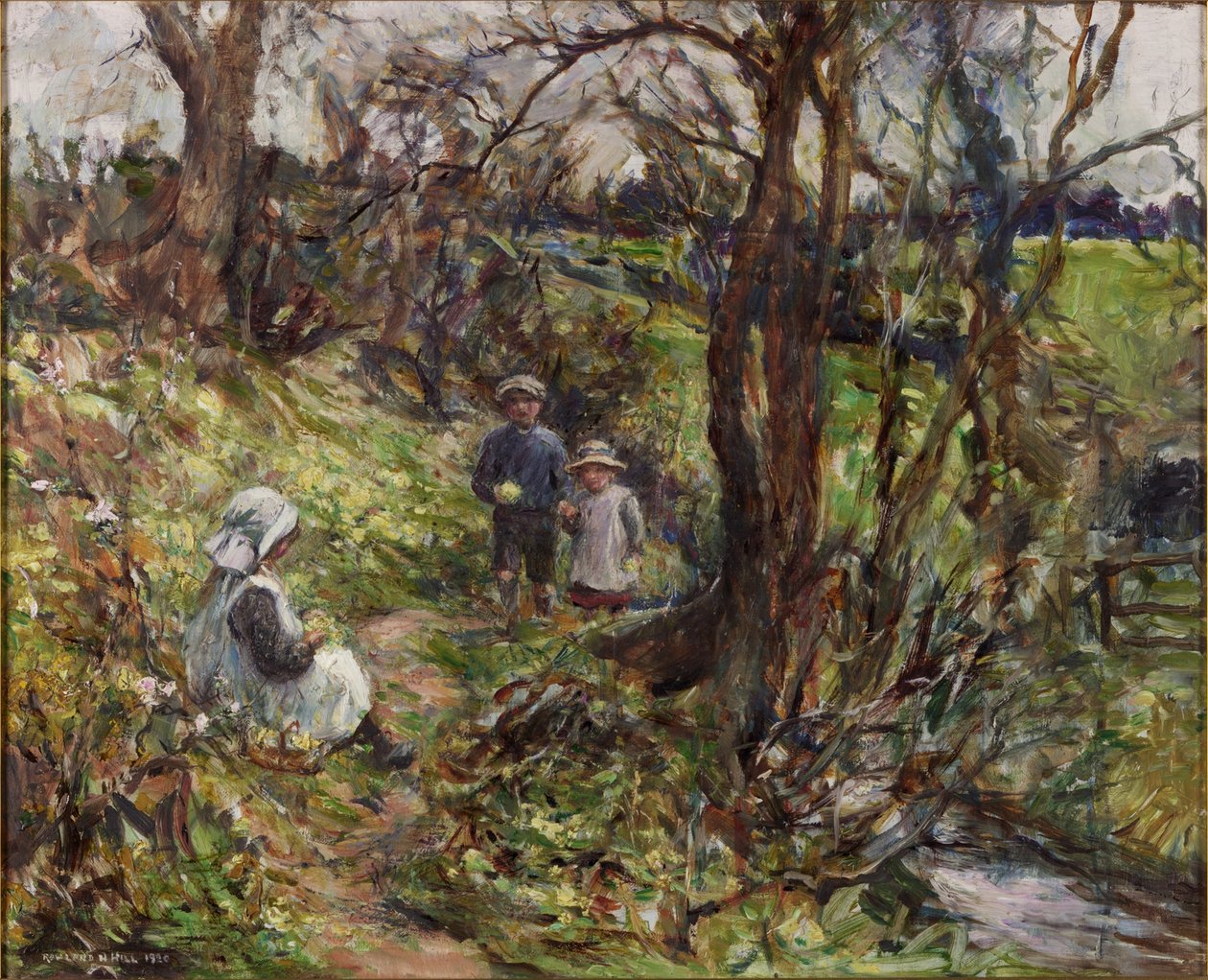 Les cueilleurs de primevères - Rowland Henry Hill