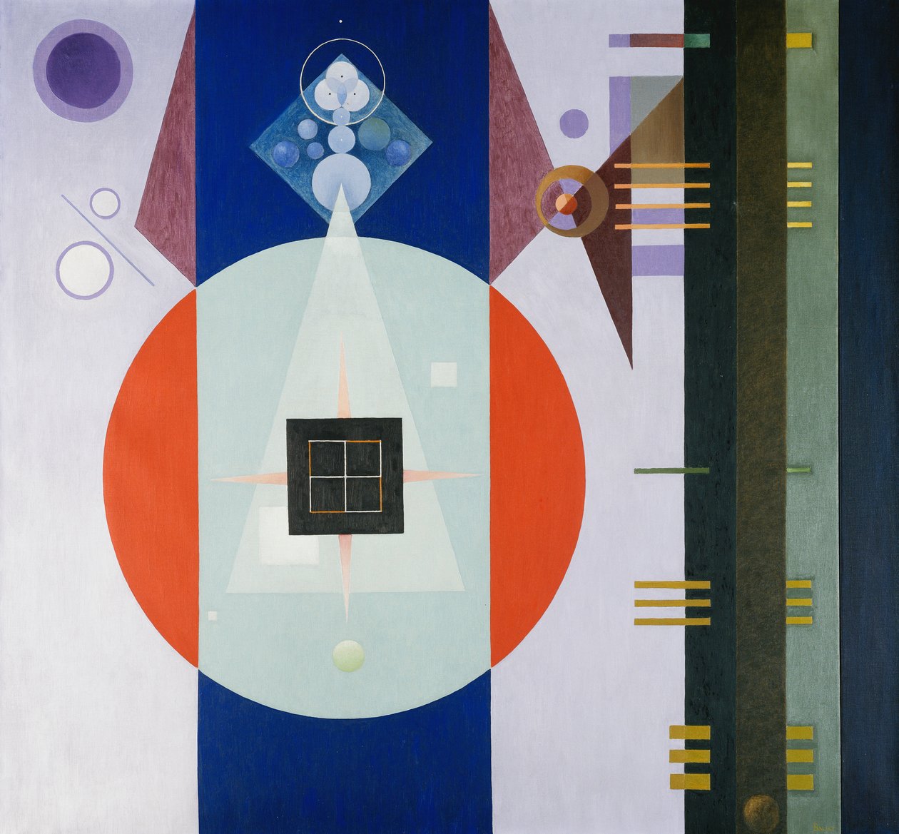 Carré foncé - Rudolf Bauer