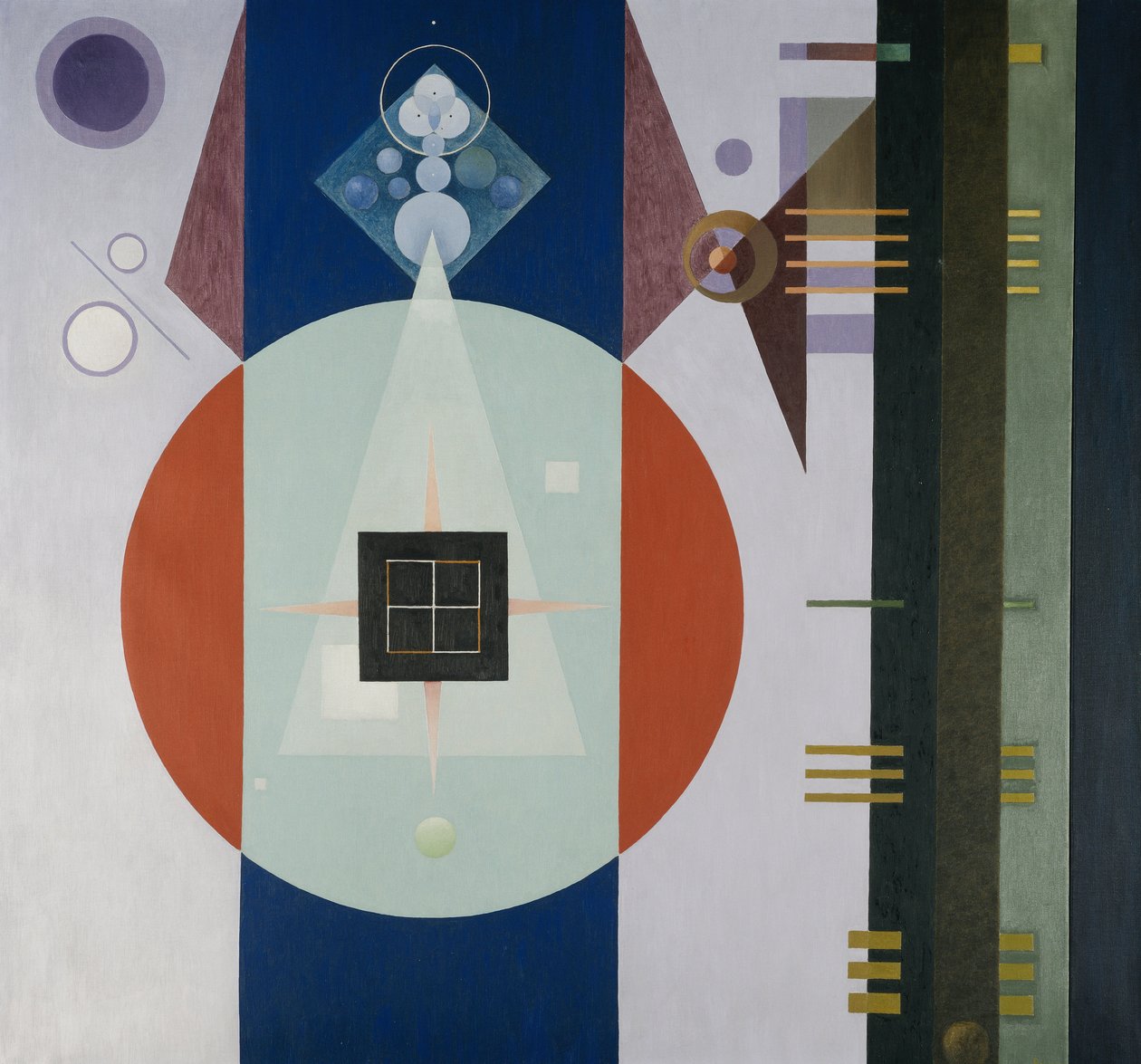 Carré foncé - Rudolf Bauer