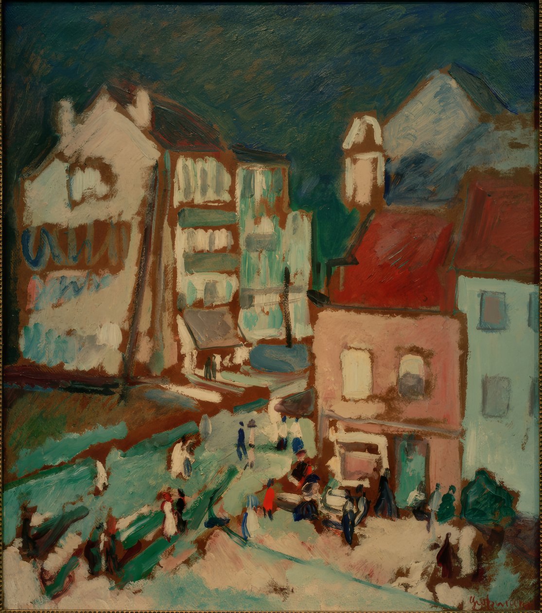 Scène de rue à Knokke - Rudolf Grossmann