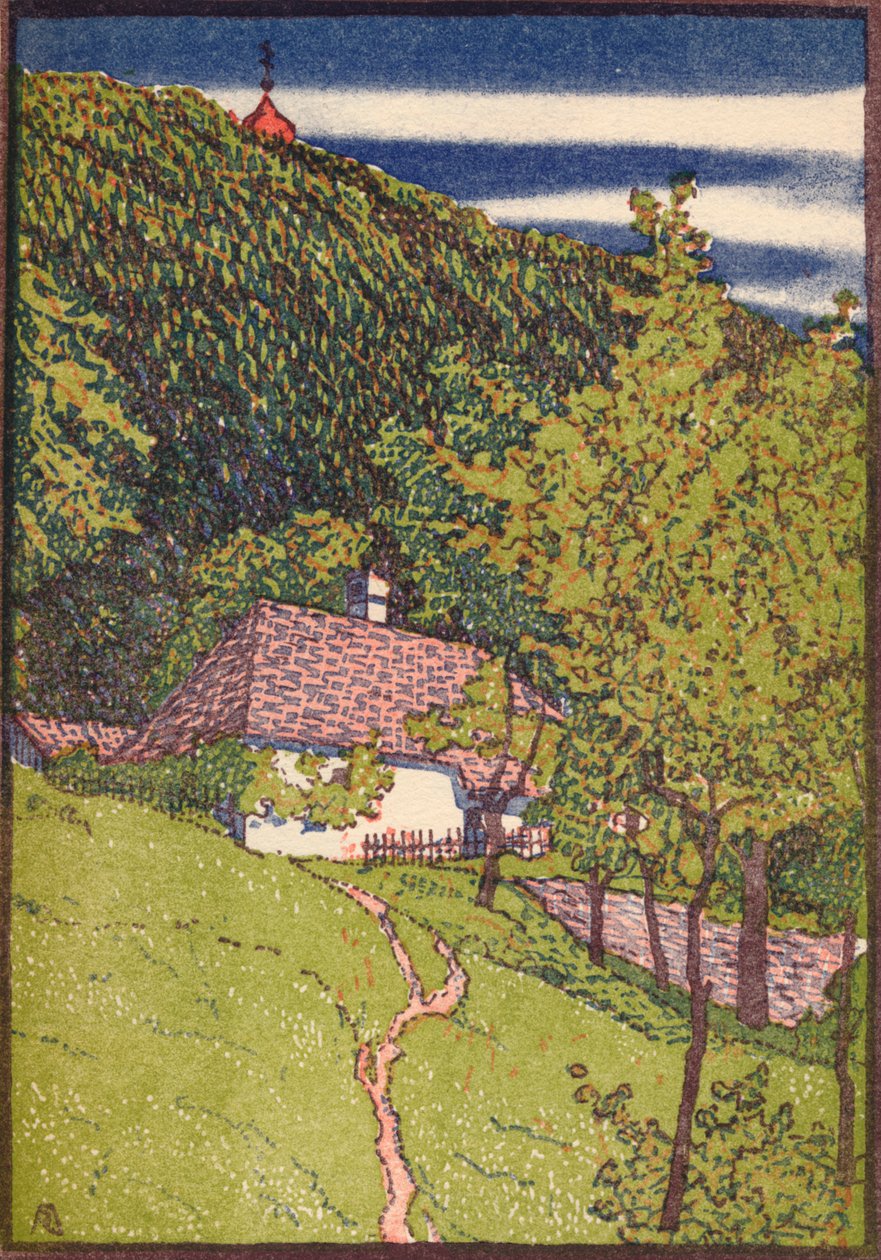 Une Gravure sur Bois Colorée - Rudolf Junk