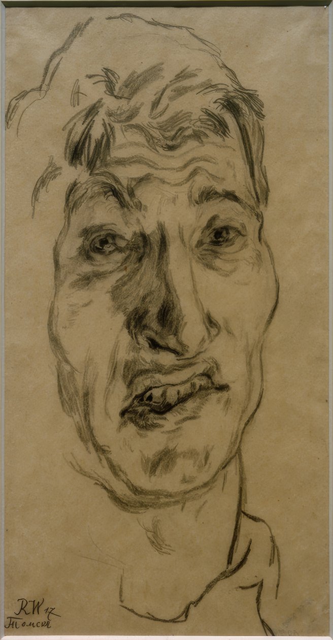 Autoportrait en prisonnier (en Russie) - Rudolf Wacker