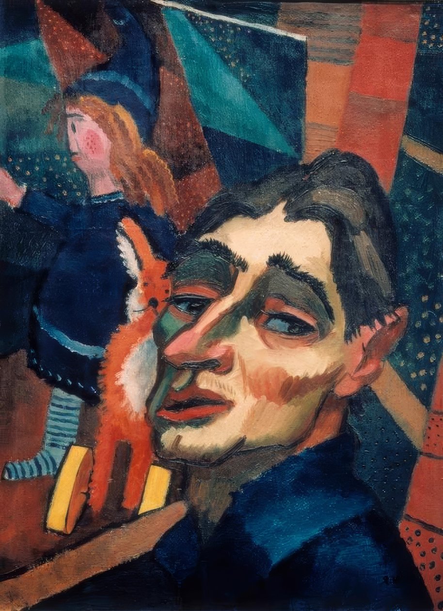 Autoportrait avec poupée - Rudolf Wacker