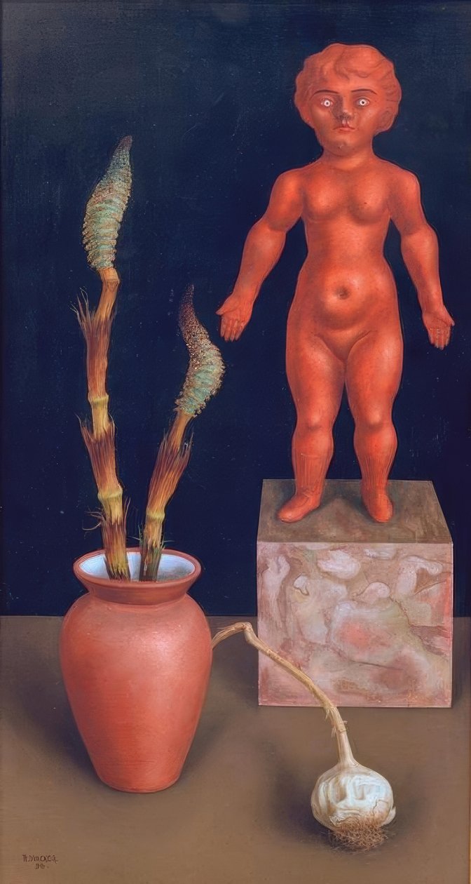 Nature morte avec prêle (et poupée) - Rudolf Wacker