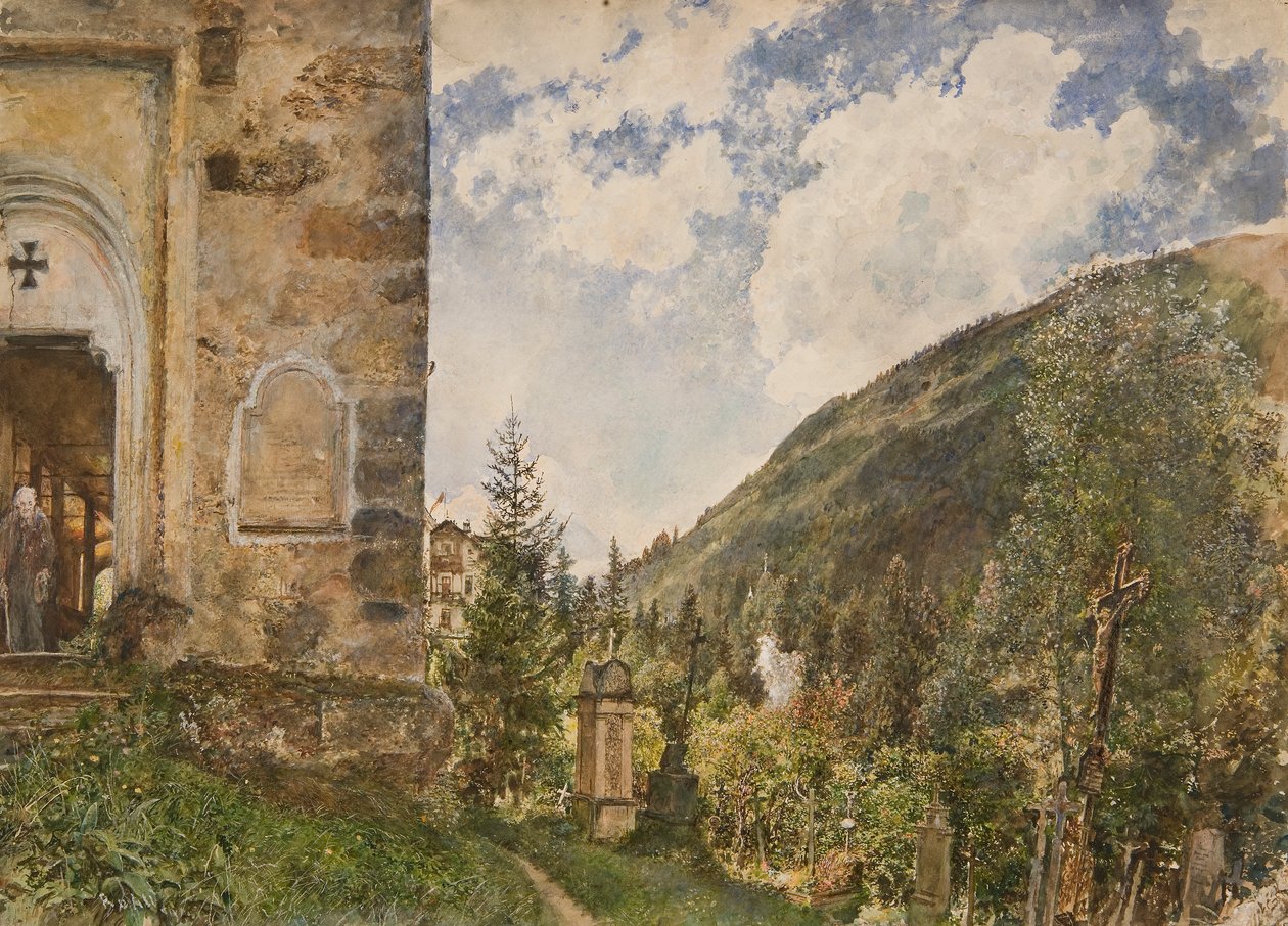 Le cimetière de Gastein - Rudolf von Alt
