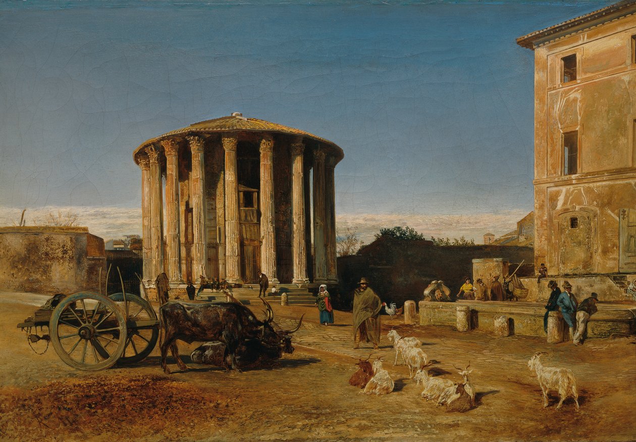 Le temple de Vesta à Rome - Rudolf von Alt