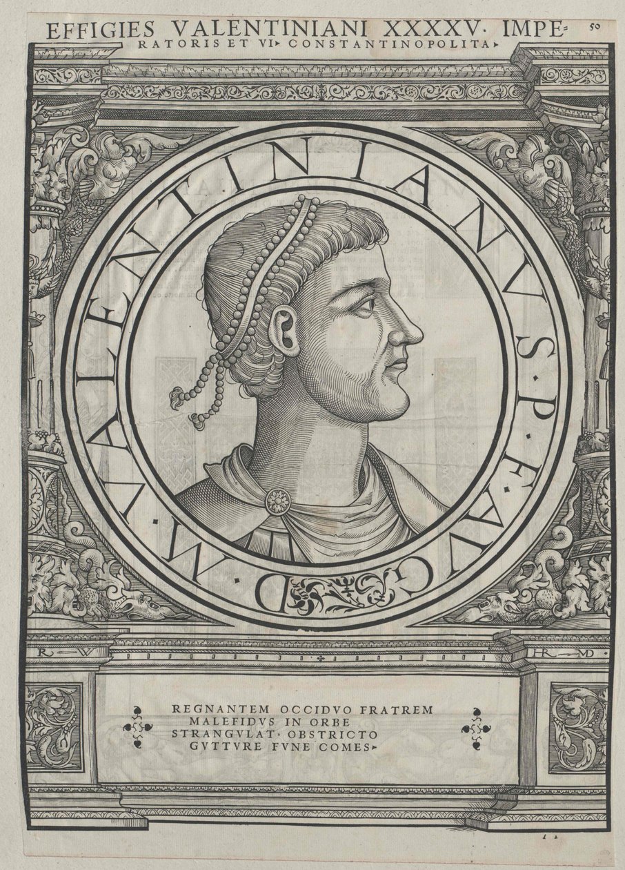 Empereur romain Valentinien II (impression) - Rudolph Wyssenbach